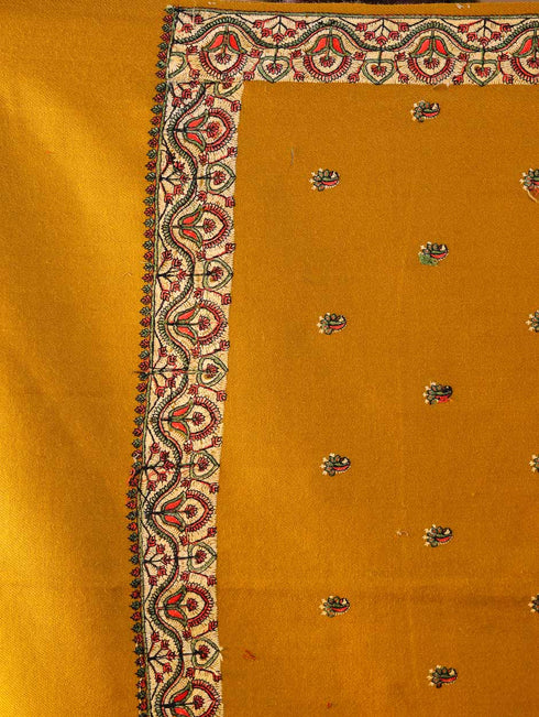 Women's Pure Wool Faux Pashmina Hand Embroidery Shawl